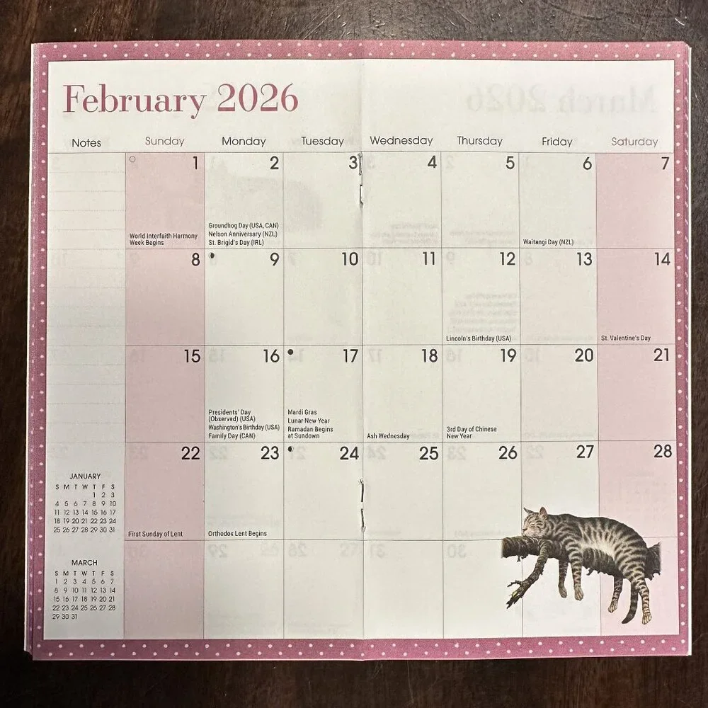 Charles Wysocki Cat Tales 2025-2026 Pocket Planner
